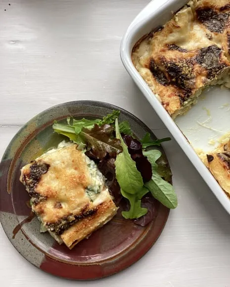 A Classic Creation for Layered Pasta with Summer Squash and Three Cheeses