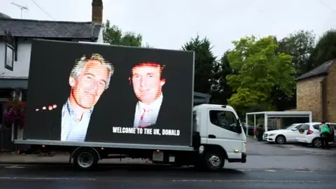 Several Detentions Made After Donald Trump and Epstein Pictures Displayed on Royal Castle